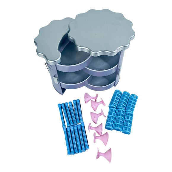 VTG American Girl HAIR STYLE CENTER I Caddy Purple Hair Accessories Curlers Rods - Picture 9 of 9